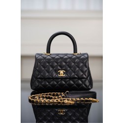 샤넬 Chanel Small CoCo Handle Flap Bag A92990 Black 24cm