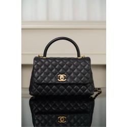 샤넬 Chanel Medium CoCo Handle Flap Bag A92991 Black 29cm