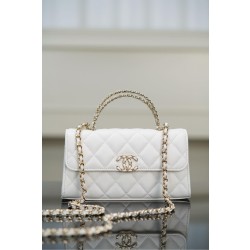 샤넬 Chanel 25s cross handle Kelly White 18cm