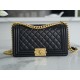샤넬 Chanel Medium Leboy Bag A67086 Black gold 25cm