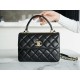 샤넬 Chanel Trendy CC Flap Bag with Top Handle A92236 Black 25cm