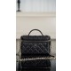 샤넬 Chanel 25c LP Long Vanity with chain 2505 Black gold 17cm