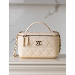 샤넬 Chanel 25c Long Vanity with chain Beige 17cm