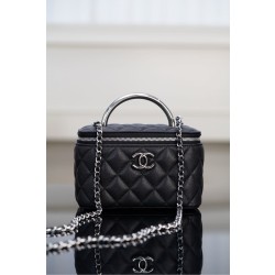 샤넬 Chanel 25P Long Vanity with chain Black 17cm