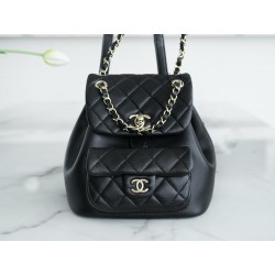 샤넬 Chanel 24p Duma Small Backpack Black 18cm