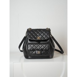 샤넬 Chanel 24p Duma Large Backpack Black 22cm