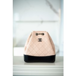 샤넬 Chanel Gabrielle Backpack Black and Apricot 22.5cm