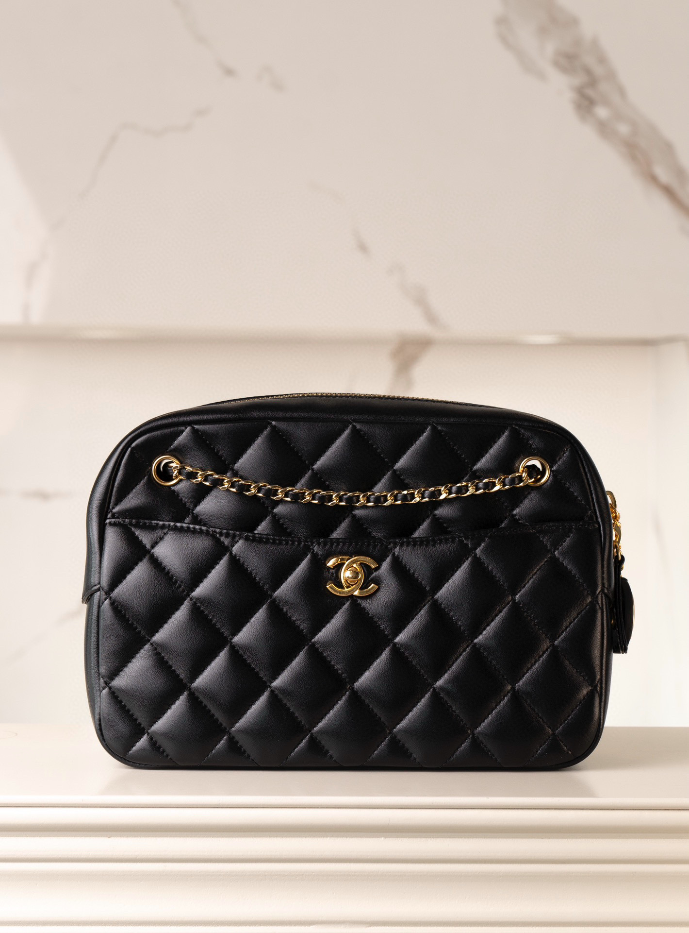 샤넬 Chanel 24k Large Camera Case Black 24cm