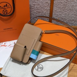 에르메스 Hermes Hermesway Epsom 0M Chai U4 Vert Vertigo 7N Celeste/gold