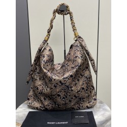 생로랑 Saint laurent/YSL 834750 Amalia in Silk Twill Navy Multicolor