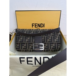 펜디 FENDI 8039 Baguette FF Motif Fabric Bag 27CM