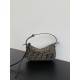 펜디 FENDI 8BS097 Simply Jacquard Fabric Bag Mini Brown 22cm