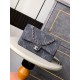 샤넬 Chanel A01112 Medium Classic Flap Bag Deep blue 25.5cm