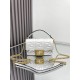 펜디 FENDI 8BR600 Mini Baguette FF Motif Leather Bag White 19CM
