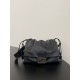 펜디 FENDI 8BR833 Mamma Baguette Medium Nappa Leather Bag Black 26.5CM