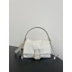 펜디 FENDI 8BR833 Mamma Baguette Medium Nappa Leather Bag White 26.5CM