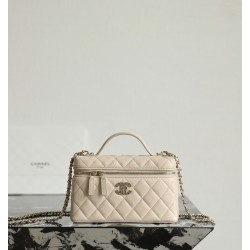 샤넬 Chanel 25p LP Long Vanity with chain C-511 Beige 19.5cm