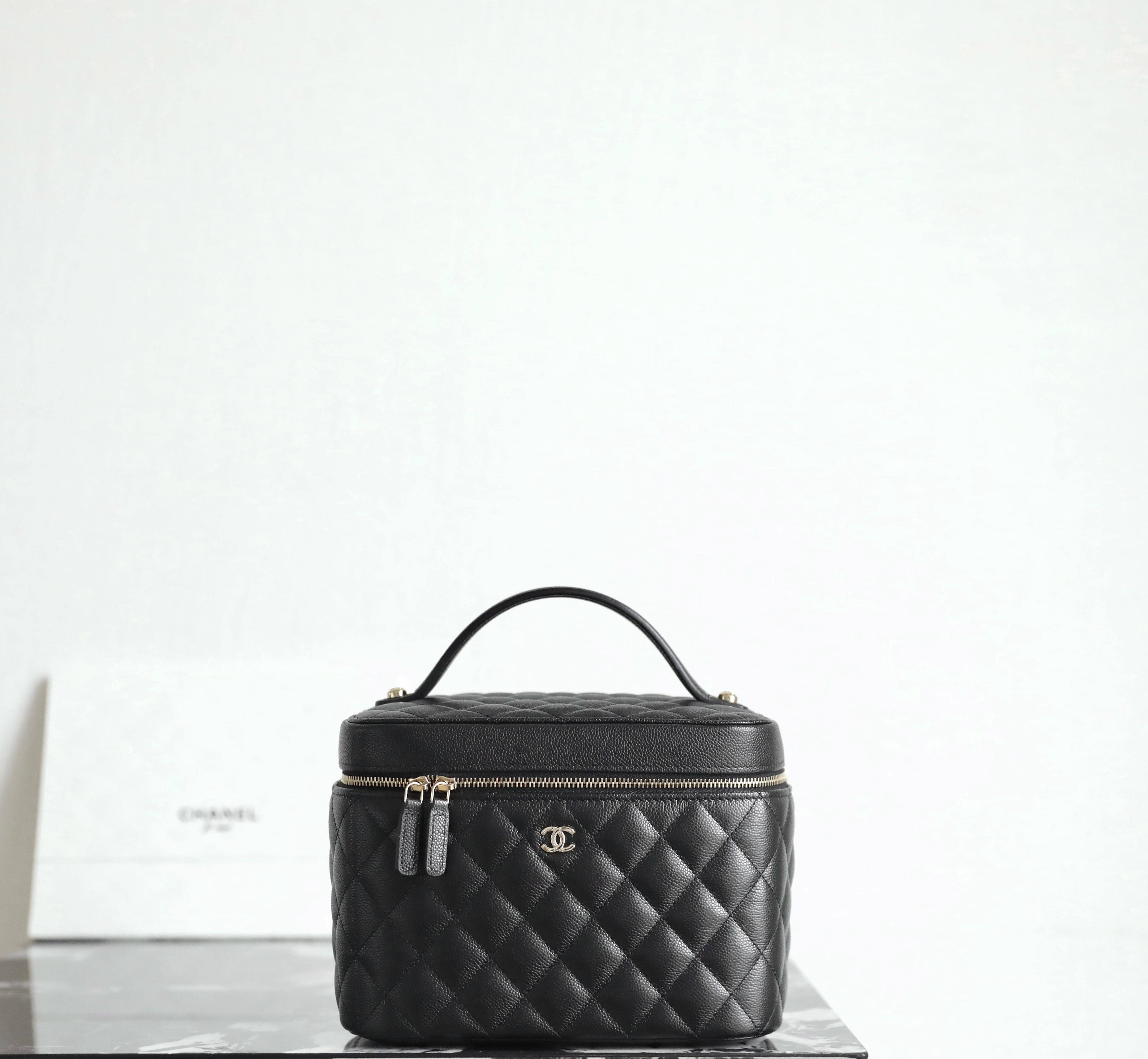샤넬 Chanel 25S Long Vanity C-821 Black 20.5cm