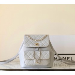 샤넬 Chanel 24k Duma Small Backpack C-051 grey 18cm