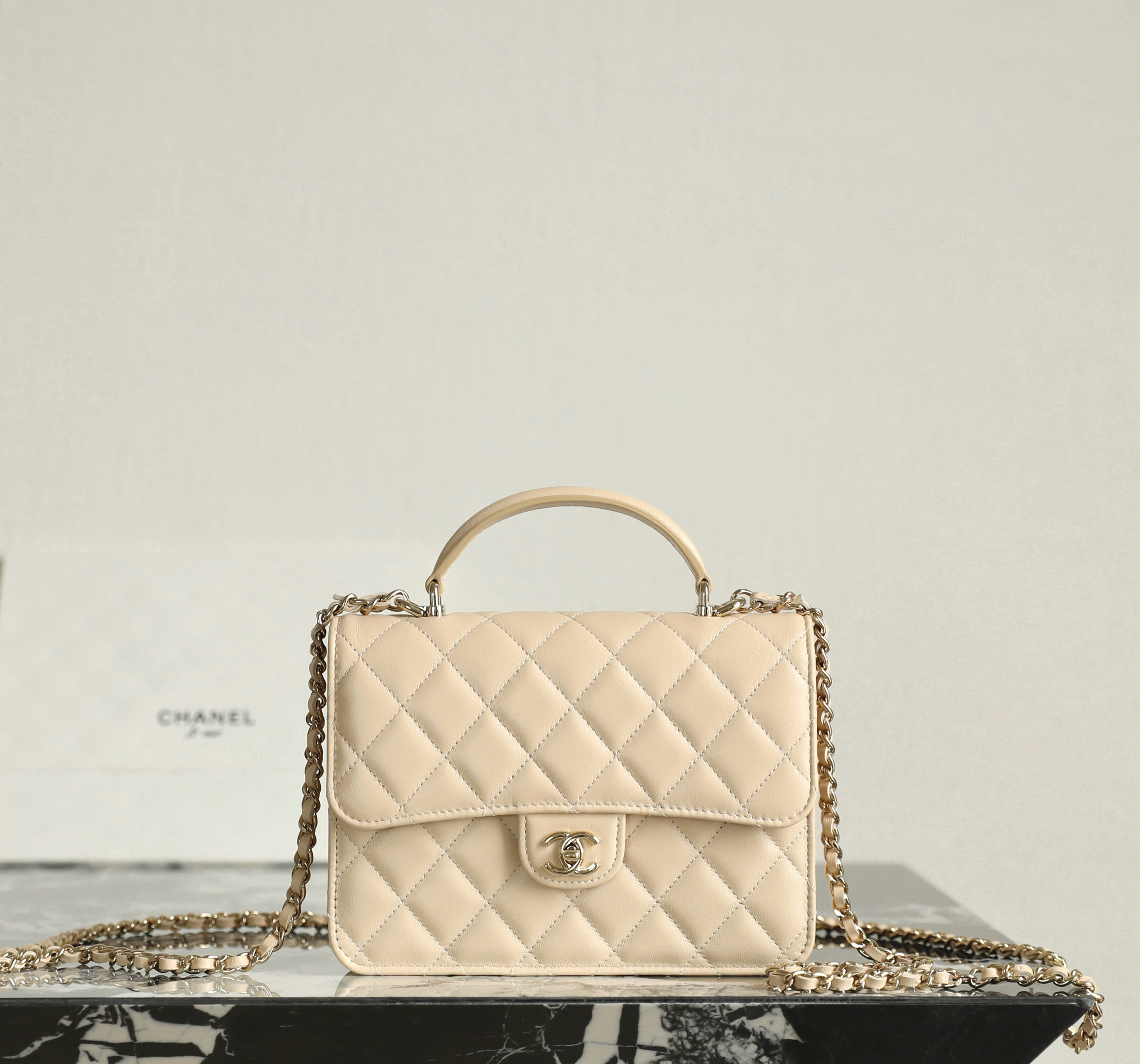 샤넬 Chanel 25P Mini Backpack C-811 Apricot 18cm