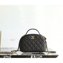 샤넬 Chanel 25c Bowling Bag Black 19cm