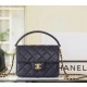 샤넬 Chanel 24K AS5165 Mini Flap Bag with Top Handle Blue 19cm