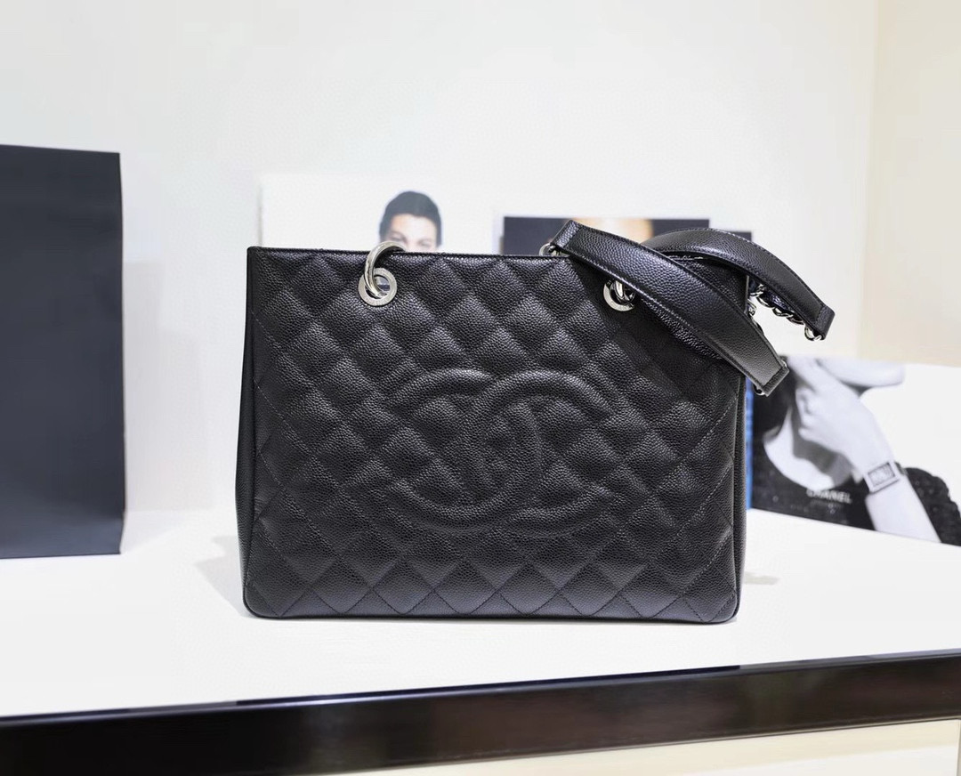 샤넬 Chanel GST Grand Shopping Bag C-532 Black silver 34cm