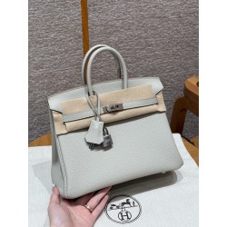 에르메스 Hermes Birkin 25cm Togo 80 Gris Perle and i2 Nata/silver