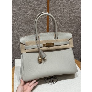 에르메스 Hermes Birkin 30cm Togo 80 Gris Perle/gold