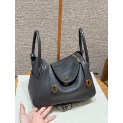 에르메스 Hermes Lindy Touch 26cm Clemence and Matte Alligator 88 Gsraphite/gold
