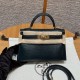 에르메스 Hermes Mini Kelly 19cm KK ostrich 60 Vert pochette/gold