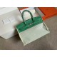 에르메스 Hermes Birkin 35 Fray  Swift 6W Menthe/silver