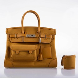에르메스 Hermes Birkin Cargo 35cm  Canvas and Swift 2S Sesame/silver