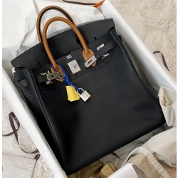 에르메스 Hermes Birkin Hac 40cm Togo 89 Noir and Blue/silver