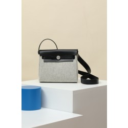 에르메스 Hermes Herbag mini 20cm H Viking and Huntre 89 Noir/silver