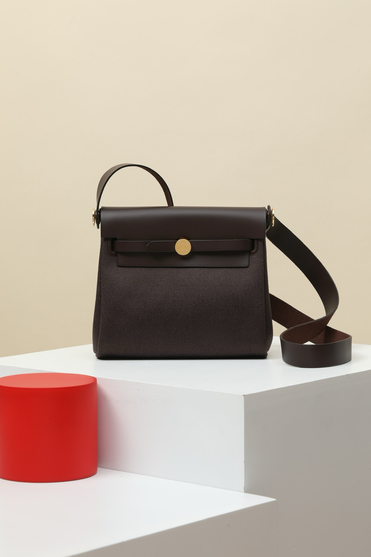 에르메스 Hermes Herbag mini 20cm H Viking and Huntre 46 Ebene/gold