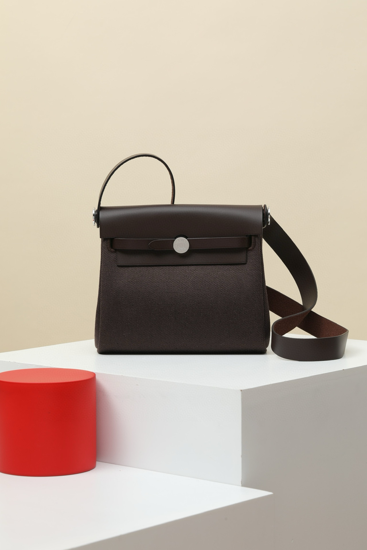 에르메스 Hermes Herbag mini 20cm H Viking and Huntre 46 Ebene/silver