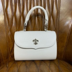 크롬하츠 Chrome Hearts CHB036 탑 핸들백 White 18cm