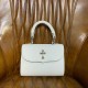 크롬하츠 Chrome Hearts CHB037 탑 핸들백 White 18cm