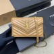 생로랑 Saint laurent/YSL 742920 Cassandre Envelope Chain Wallet in Shiny Leather 19CM