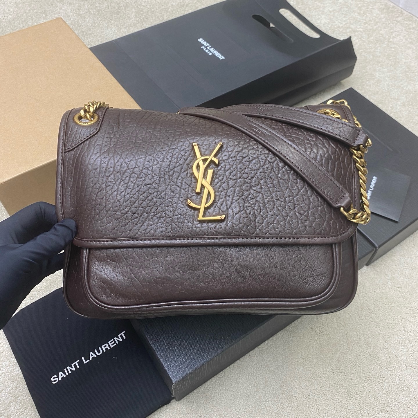 생로랑 Saint laurent/YSL 633178 Oversized Niki In Grained Lambskin 28CM