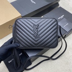 생로랑 Saint laurent/YSL 505730 Lou Camera Bag in Quilted Leather Black 23CM