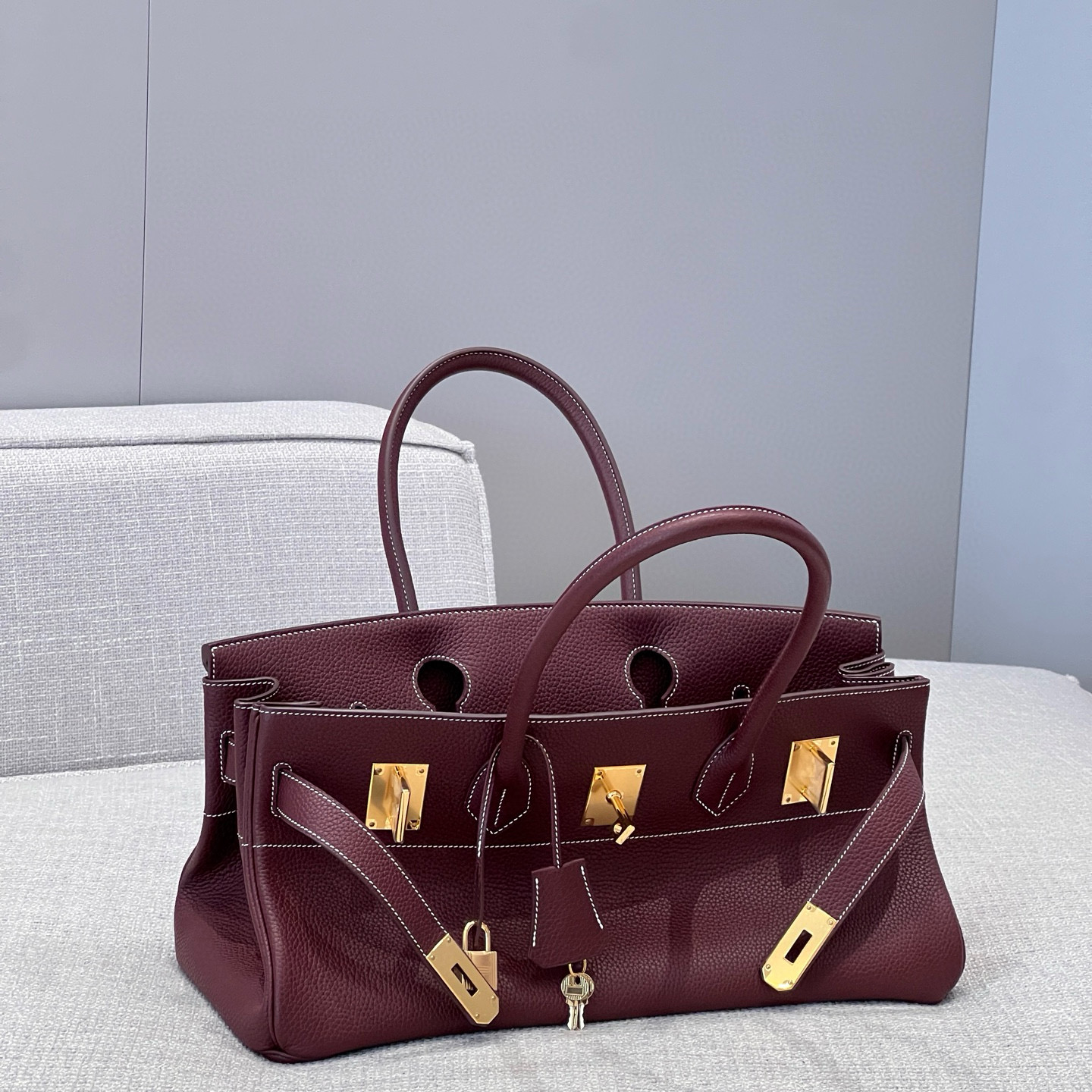 에르메스 Hermes Shoulder Birkin 42cm Germany Leather 57 Bordeaux/gold