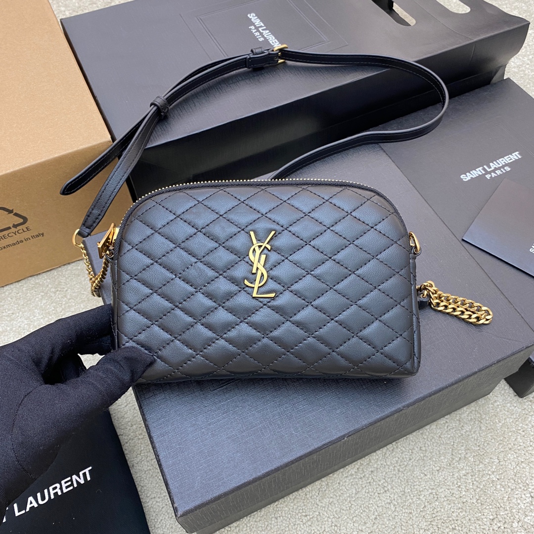 생로랑 Saint laurent/YSL 733667 Gaby Chain Pouch in Quilted Lambskin Black 13CM
