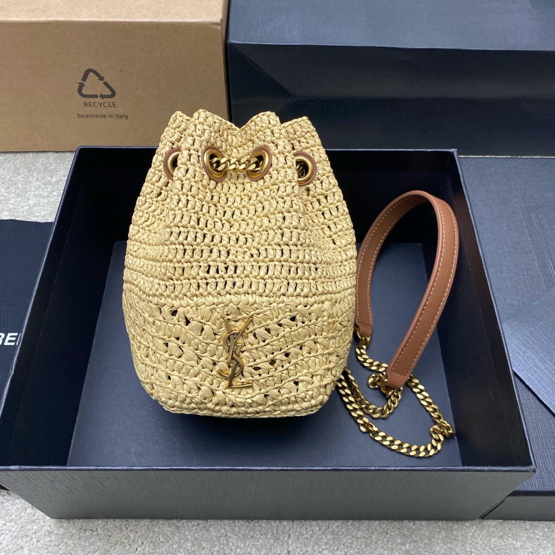생로랑 Saint laurent/YSL 774297 Mini Joe In Raffia Naturel Brick