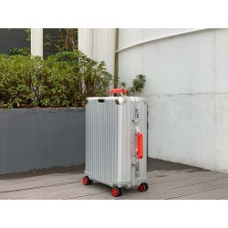 Rimowa Classic Cabin 972 캐리어 알루미늄 silver&Orange