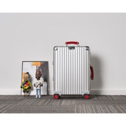 Rimowa Classic Cabin 캐리어 알루미늄 silver&Red
