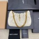 생로랑 Saint laurent/YSL 681632 Medium Chain Hobo Bag in Crinkled Nappa Leather White 24CM
