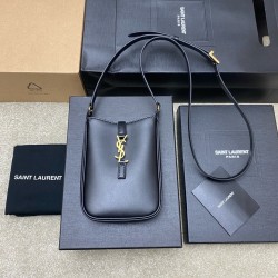 생로랑 Saint laurent/YSL 735214 Le 5 À 7 Mini Vertical In Shiny Leather Black