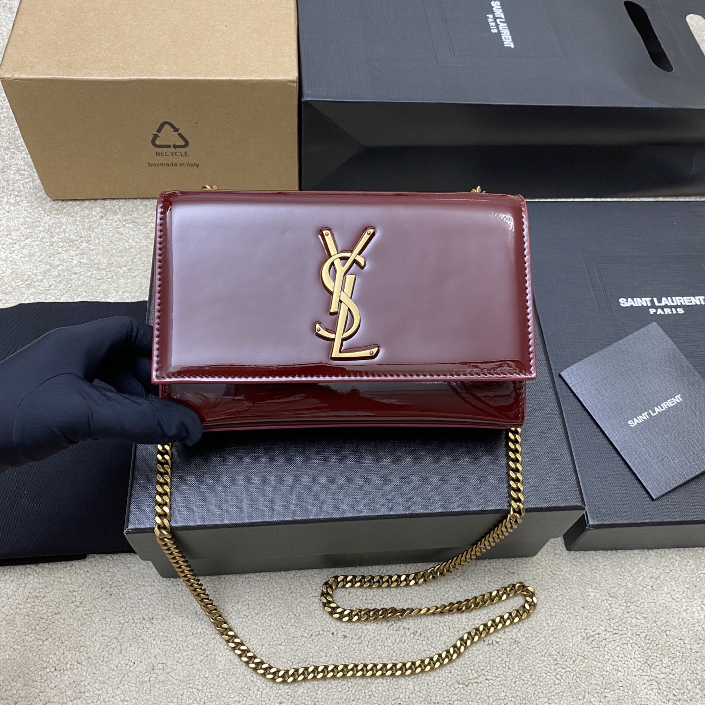 생로랑 Saint laurent/YSL 377629 Kate Small in Patent Leather 20CM